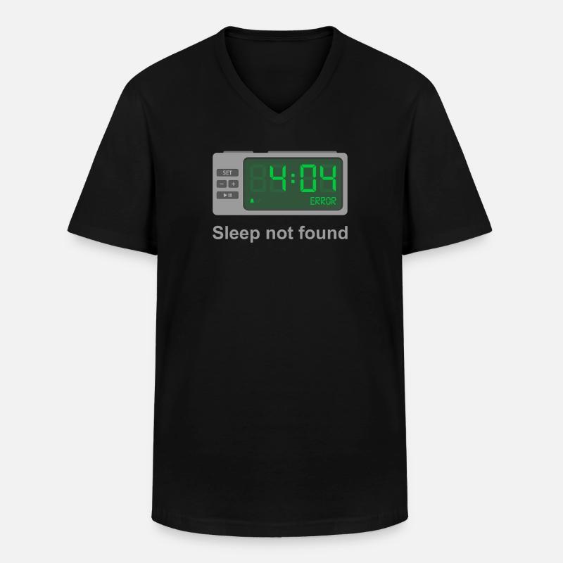 Fehler 404 – Schlaf nicht gefunden - Männer-T-Shirt mit V-Ausschnitt - Schwarz