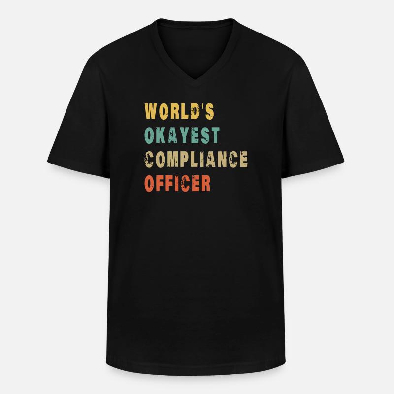 Der weltweit beste Compliance-Beauftragte - Männer-T-Shirt mit V-Ausschnitt - Schwarz