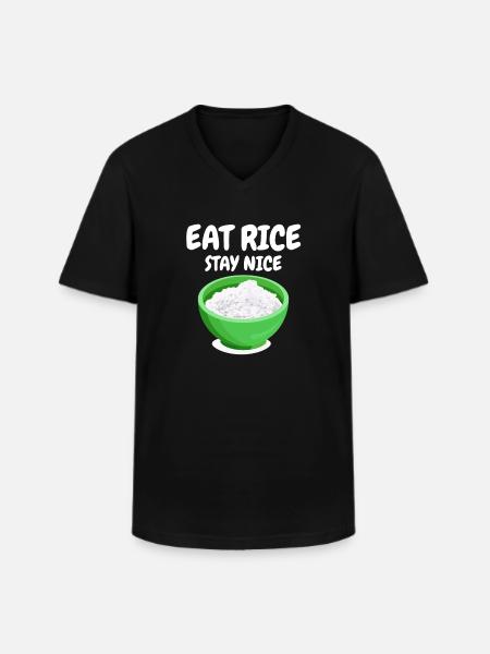 Rice International Cuisine Rice Lovers - Men's V-Neck T-Shirt - black