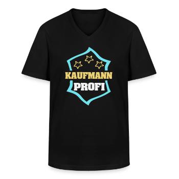 Job Businessman - Men's V-Neck T-Shirt - black - Front - AI Model Male 178 dark (178cm)