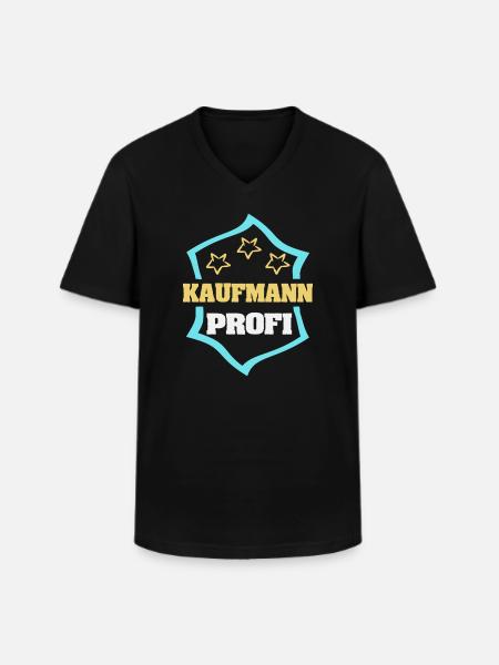 Arbeit Kaufmann - Männer-T-Shirt mit V-Ausschnitt - Schwarz