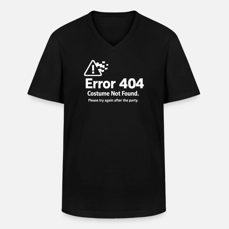 Error 404 Costume Not Found - Männer-T-Shirt mit V-Ausschnitt - Schwarz