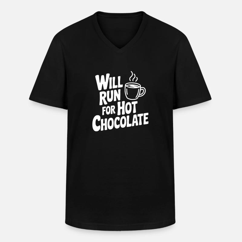 Will Will Hot Chocolate holen - Männer-T-Shirt mit V-Ausschnitt - Schwarz