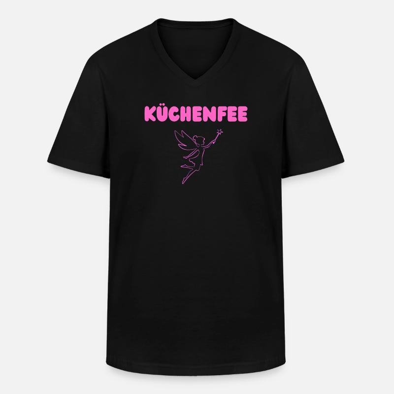 Küchenfee - Männer-T-Shirt mit V-Ausschnitt - Schwarz