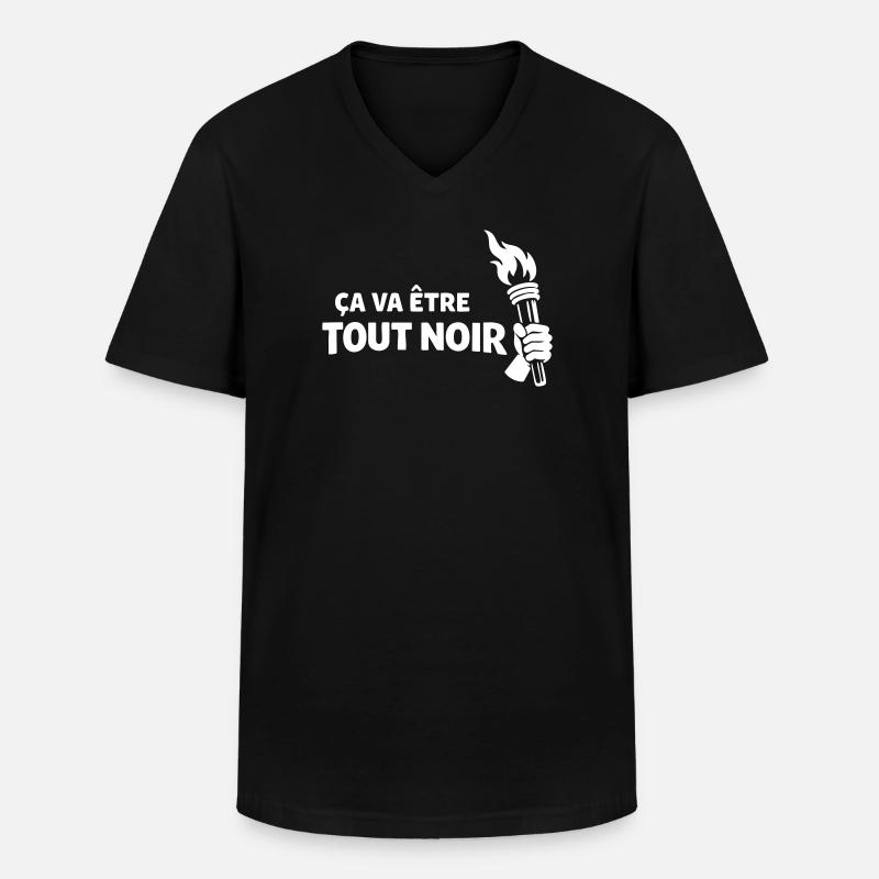 Es wird ganz schwarz sein - Männer-T-Shirt mit V-Ausschnitt - Schwarz