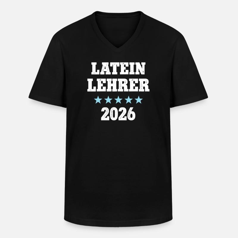 Lateinlehrer 2026 Beruf Studium Lehramt Latein - Männer-T-Shirt mit V-Ausschnitt - Schwarz
