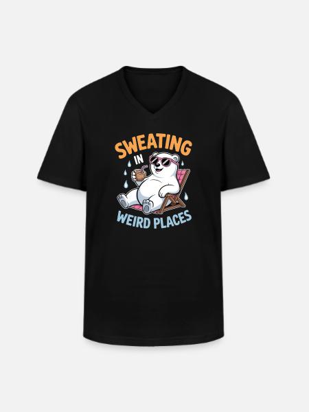 Sweating Sayings Funny Sweating Gift - Men's V-Neck T-Shirt - black