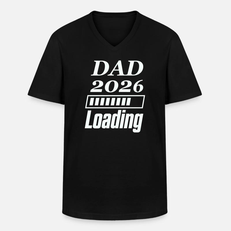 DAD 2026 Loading - Männer-T-Shirt mit V-Ausschnitt - Schwarz