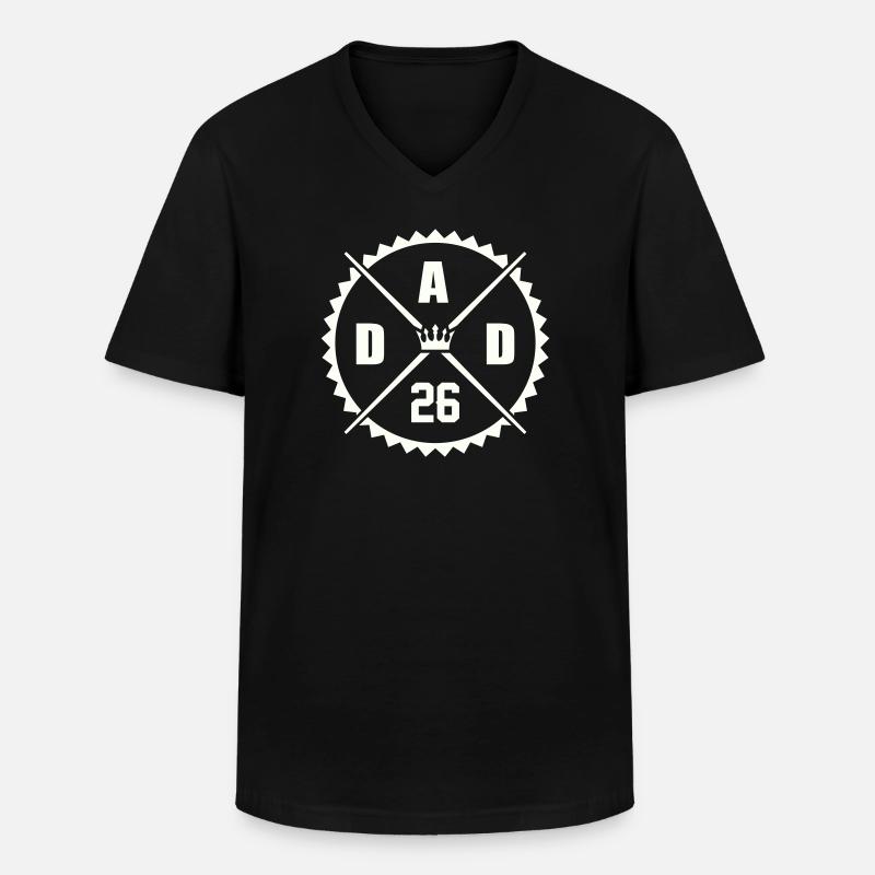 Dad 26 - Männer-T-Shirt mit V-Ausschnitt - Schwarz