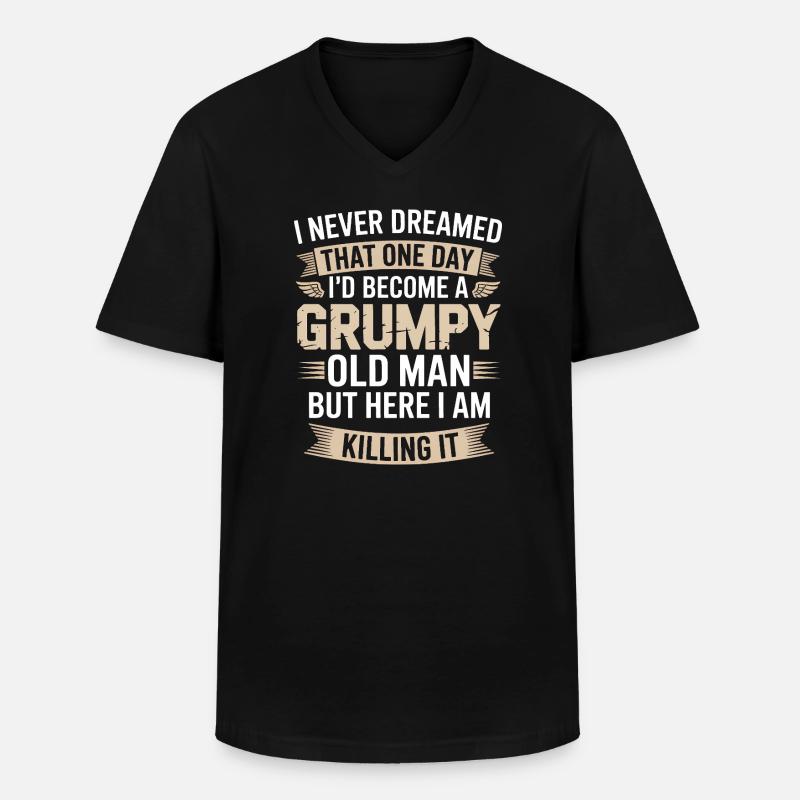 Grumpy Old Man: Killing It - T-shirt col V Homme - noir