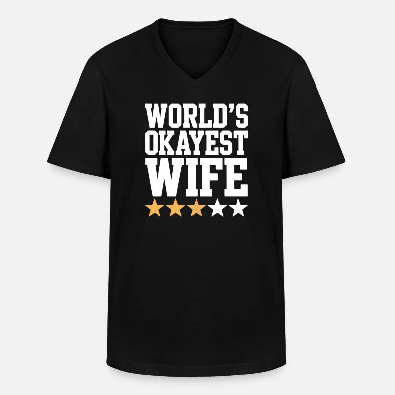 Die beste Ehefrau der Welt Tee - Männer-T-Shirt mit V-Ausschnitt - Schwarz
