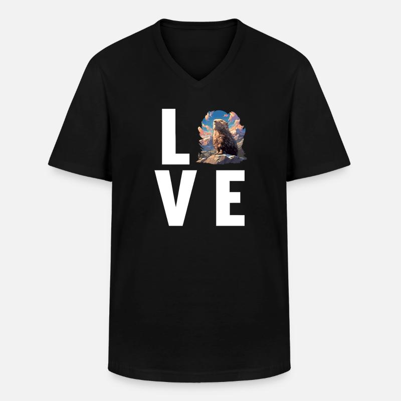 Lemminge Lemming - Männer-T-Shirt mit V-Ausschnitt - Schwarz