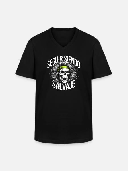 Wilder Pfad im Schädel - Männer-T-Shirt mit V-Ausschnitt - Schwarz