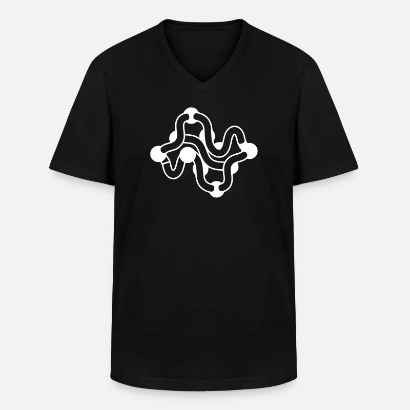 Protein folding molecule chain - Men's V-Neck T-Shirt - black