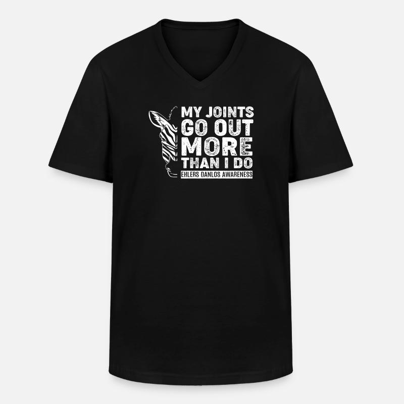Ehlers-Danlos-Syndrom EDS HSD - Männer-T-Shirt mit V-Ausschnitt - Schwarz