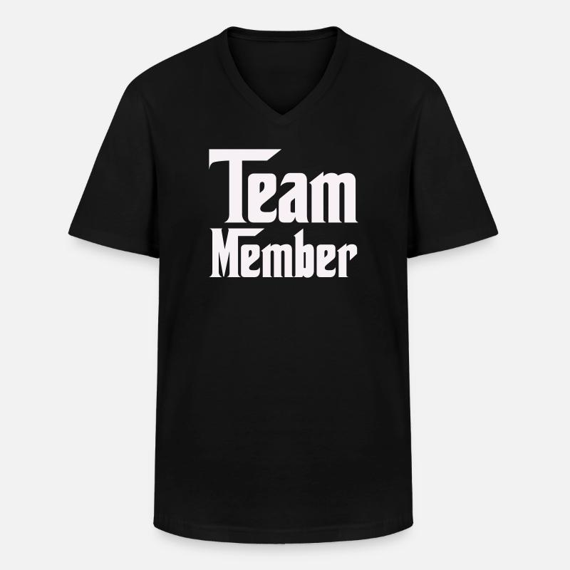 Team Member - Männer-T-Shirt mit V-Ausschnitt - Schwarz