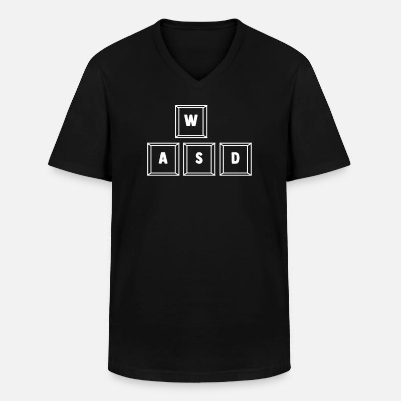 Zocken Computerspieler Zocker Gaming Gamer - Männer-T-Shirt mit V-Ausschnitt - Schwarz