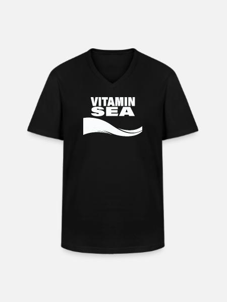 Vitamine Mer - T-shirt col V Homme - noir
