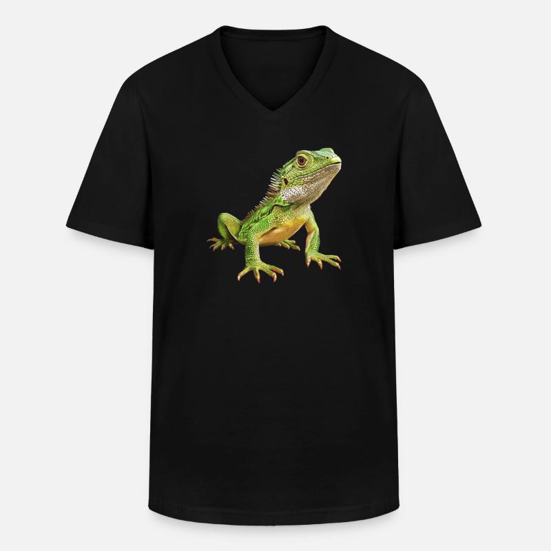 Eidechsen Eidechse - Männer-T-Shirt mit V-Ausschnitt - Schwarz