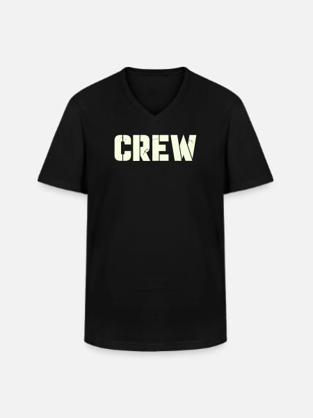 crew - Men's V-Neck T-Shirt - black