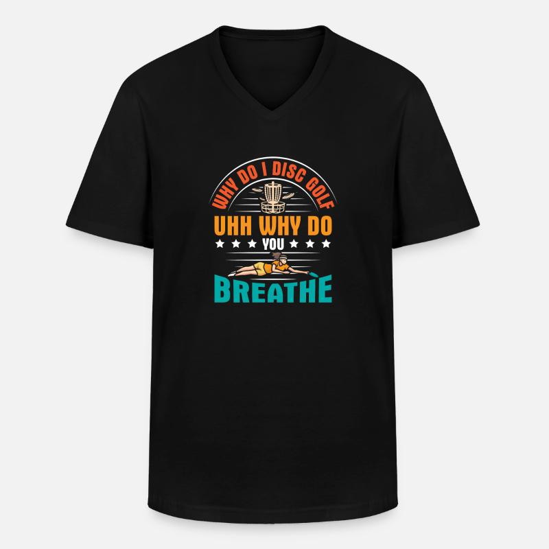 Disc Golf Geschenke Discgolf - Männer-T-Shirt mit V-Ausschnitt - Schwarz
