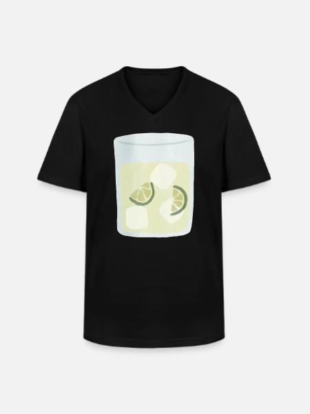 Moskauer Maultier im Aquarellstil - Männer-T-Shirt mit V-Ausschnitt - Schwarz