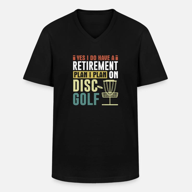 Disc Golf Geschenke Discgolf - Männer-T-Shirt mit V-Ausschnitt - Schwarz