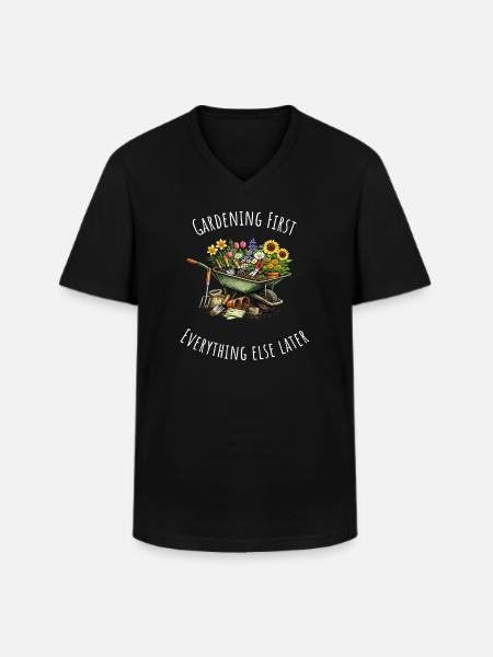 Garden Lover's Dream Schubkarren-Tee - Männer-T-Shirt mit V-Ausschnitt - Schwarz