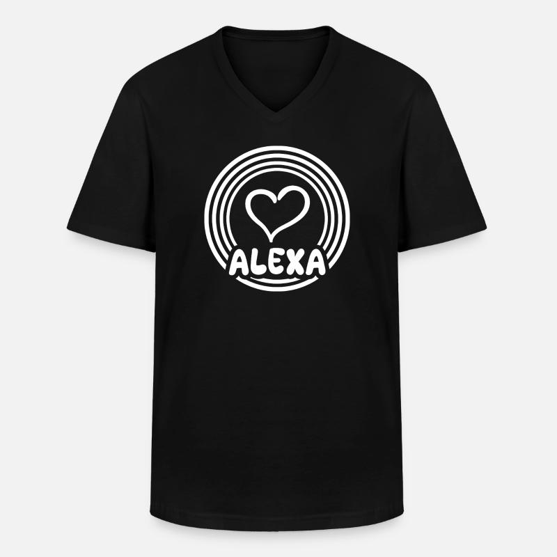 Geschenkidee Alexa - Männer-T-Shirt mit V-Ausschnitt - Schwarz