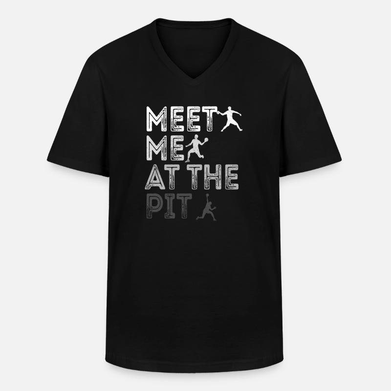Triff mich in der Grube - Männer-T-Shirt mit V-Ausschnitt - Schwarz