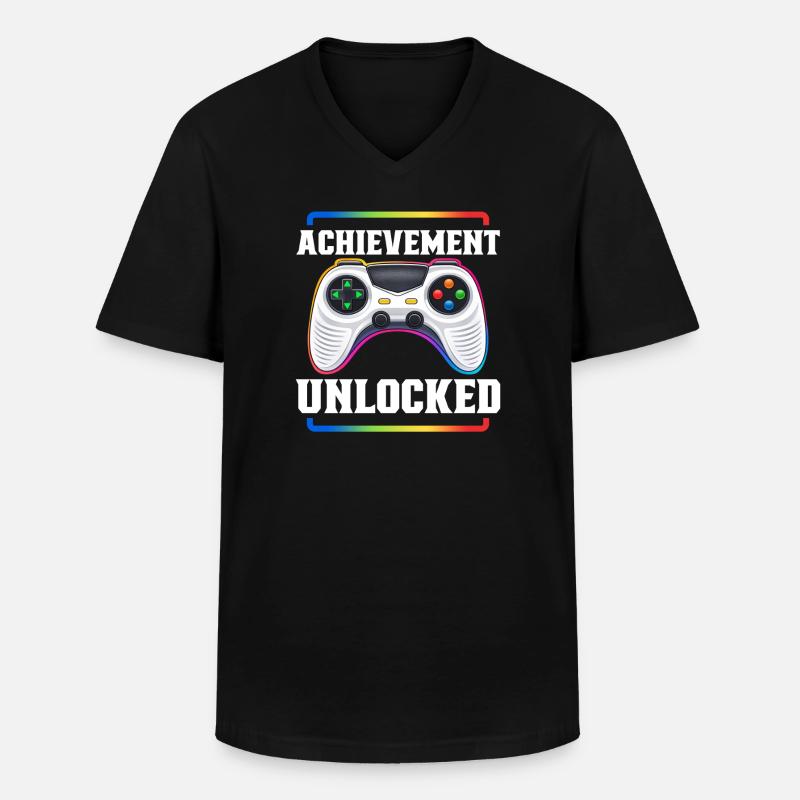 Gaming Gamer Videospiele Controller Zocken Zocker - Männer-T-Shirt mit V-Ausschnitt - Schwarz