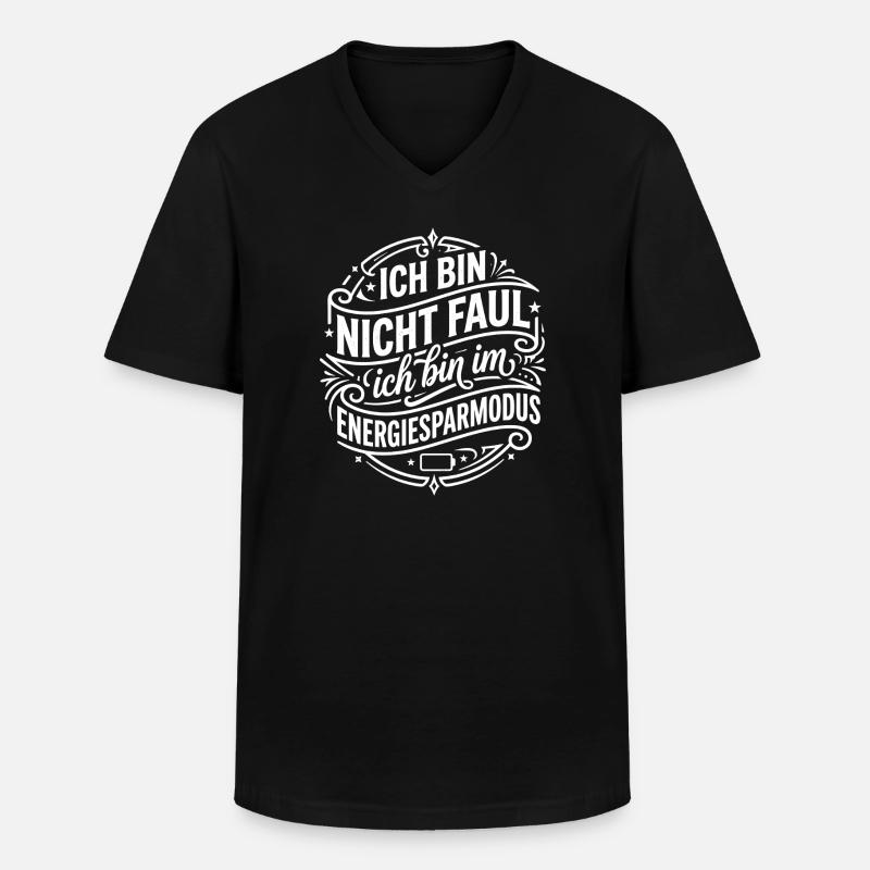 Energy saving mode humor - Men's V-Neck T-Shirt - black