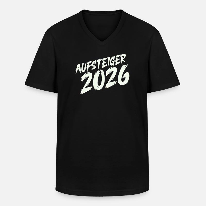 Aufsteiger 2026 Design - Männer-T-Shirt mit V-Ausschnitt - Schwarz