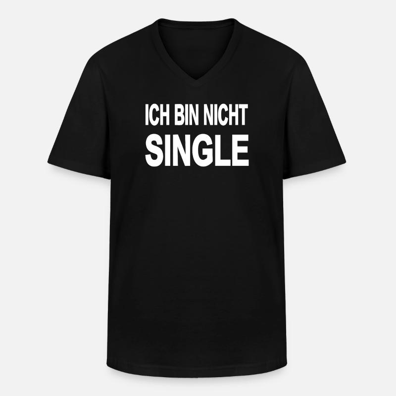 Single - Männer-T-Shirt mit V-Ausschnitt - Schwarz
