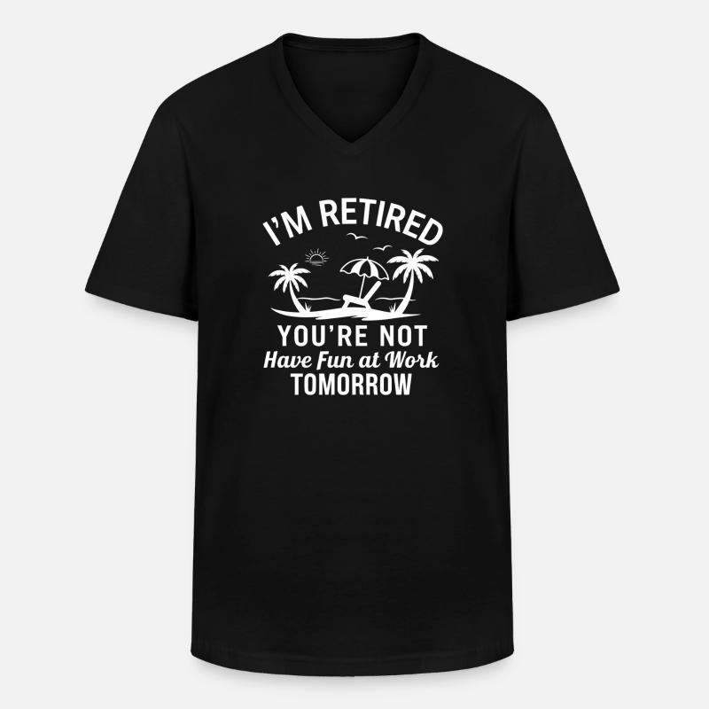 Ich bin im Ruhestand - Strandspaß - Männer-T-Shirt mit V-Ausschnitt - Schwarz