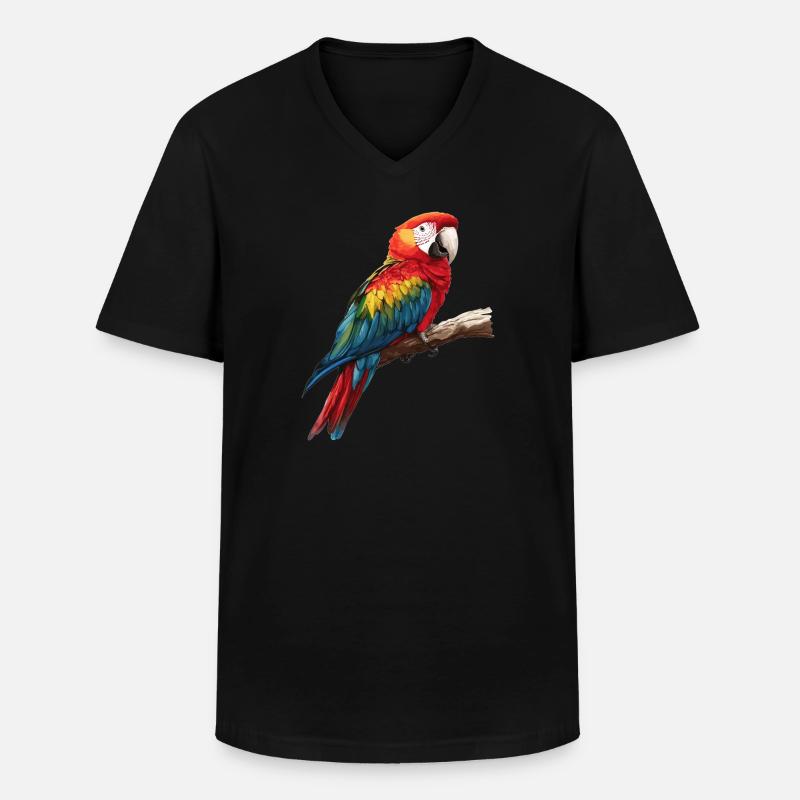 Aras Ara - Männer-T-Shirt mit V-Ausschnitt - Schwarz