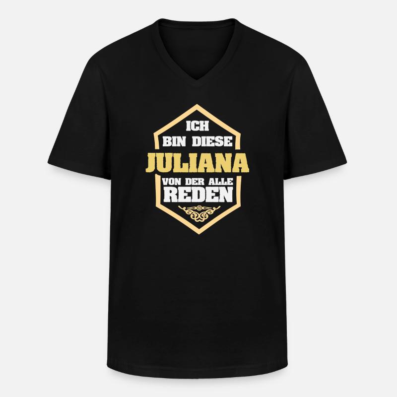 Juliana als Spruch - Männer-T-Shirt mit V-Ausschnitt - Schwarz
