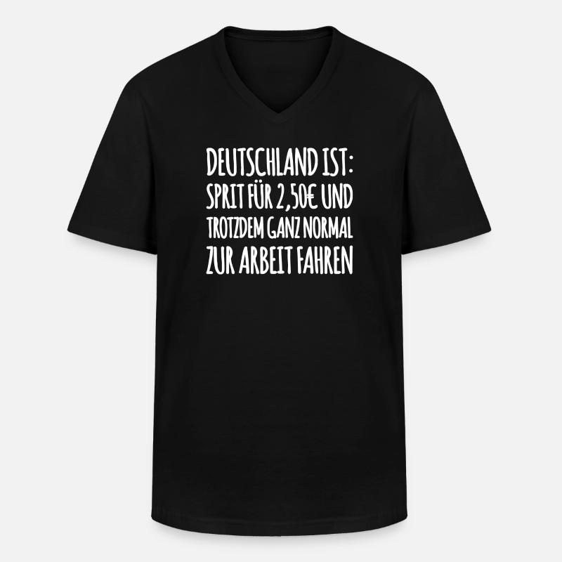 Lustiger Tank Spruch - Männer-T-Shirt mit V-Ausschnitt - Schwarz