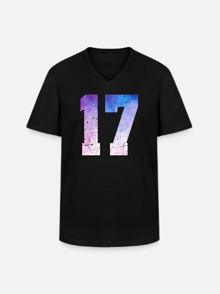 Issue 17 – 17th Anniversary Gift - Men's V-Neck T-Shirt - black