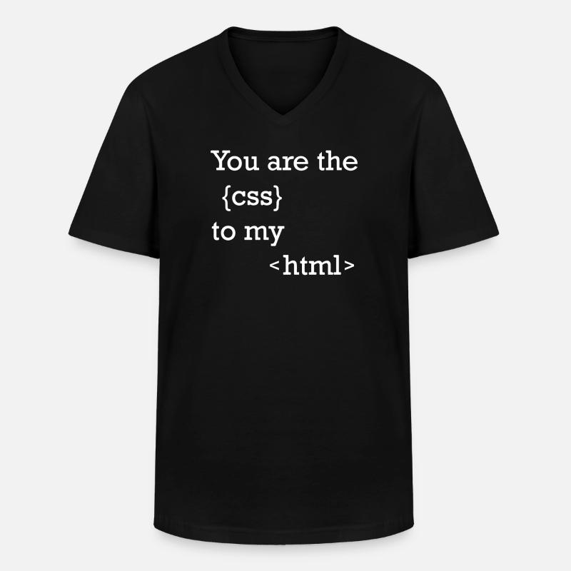 Lustiges Programmierer-Motiv für Webentwickler - Männer-T-Shirt mit V-Ausschnitt - Schwarz
