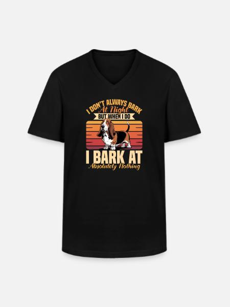Funny Dog Breed Basset Hound - Men's V-Neck T-Shirt - black