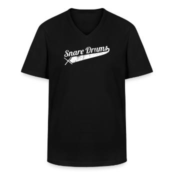 Side drum - Men's V-Neck T-Shirt - black - Front - AI Model Male 178 dark (178cm)