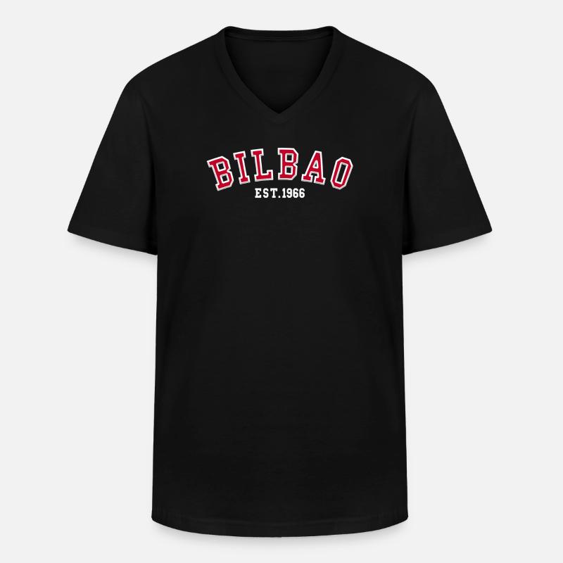 Bilbao gegründet 1966 - Männer-T-Shirt mit V-Ausschnitt - Schwarz