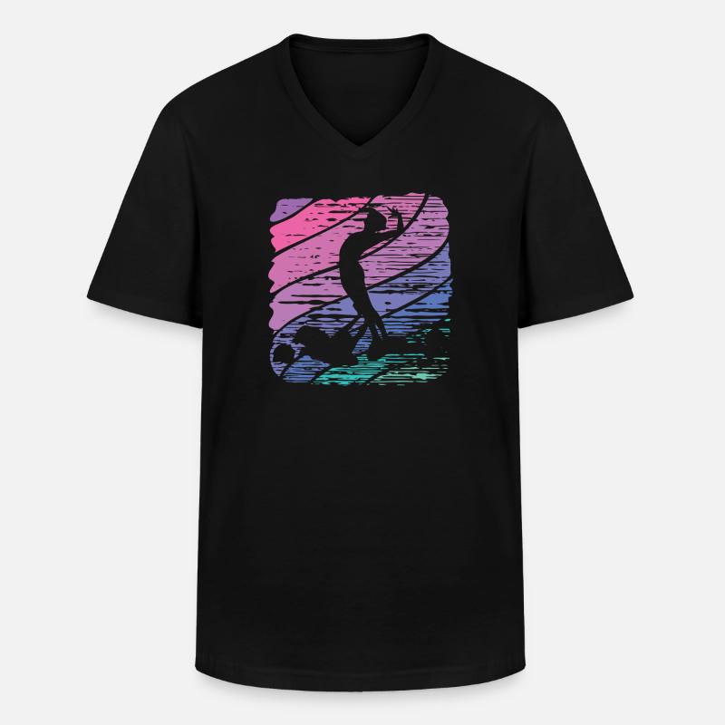 Artistic Swim Team Synchronschwimmen - Männer-T-Shirt mit V-Ausschnitt - Schwarz