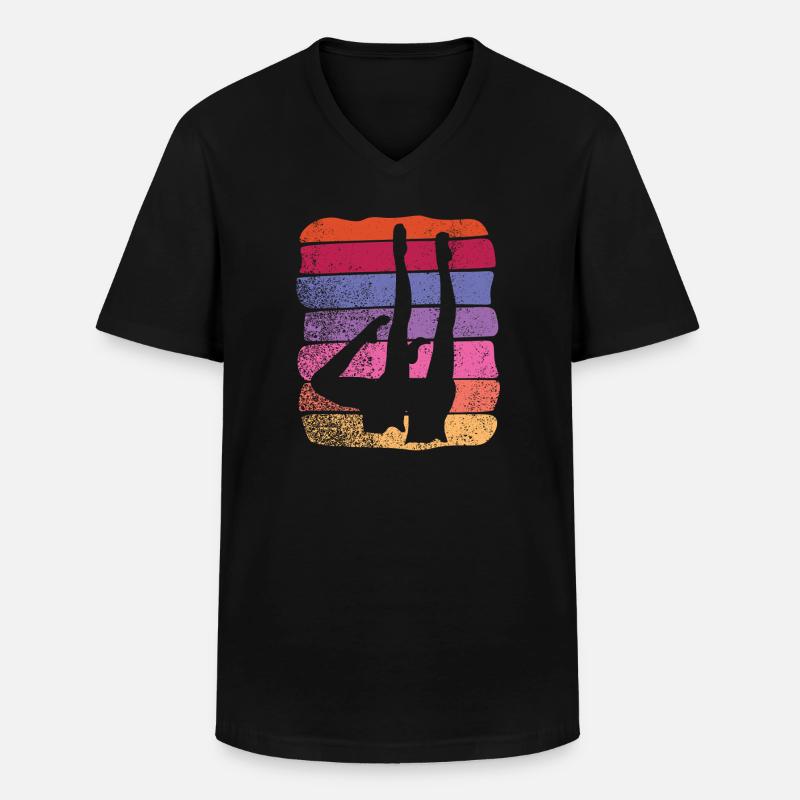 Artistic Swim Team Synchronschwimmen - Männer-T-Shirt mit V-Ausschnitt - Schwarz