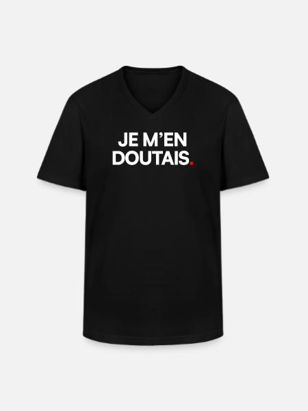 Je m’en doutais - T-shirt col V Homme - noir