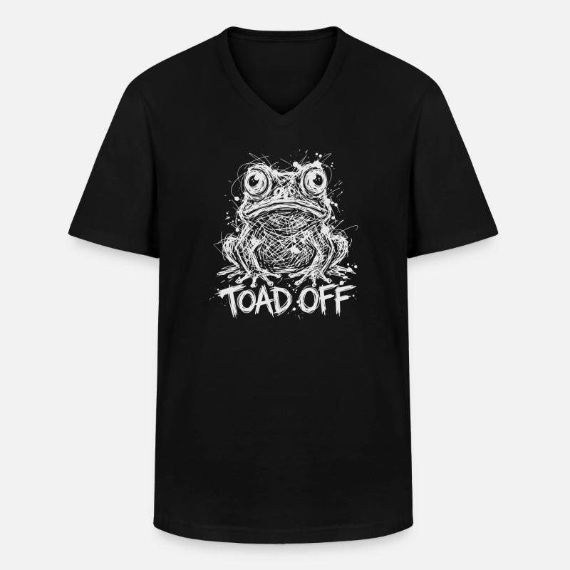 Toad Off Internet Meme Frog - Männer-T-Shirt mit V-Ausschnitt - Schwarz