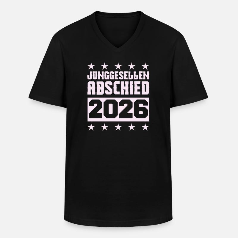 junggesellenabschied_2026 - Männer-T-Shirt mit V-Ausschnitt - Schwarz