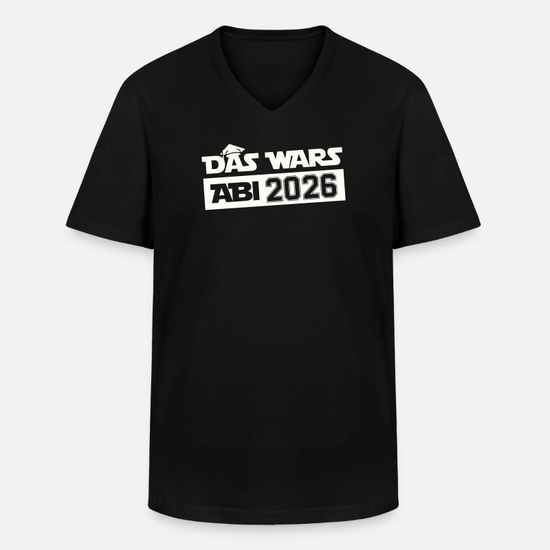 DAS WARS Abi 2026 - Männer-T-Shirt mit V-Ausschnitt - Schwarz