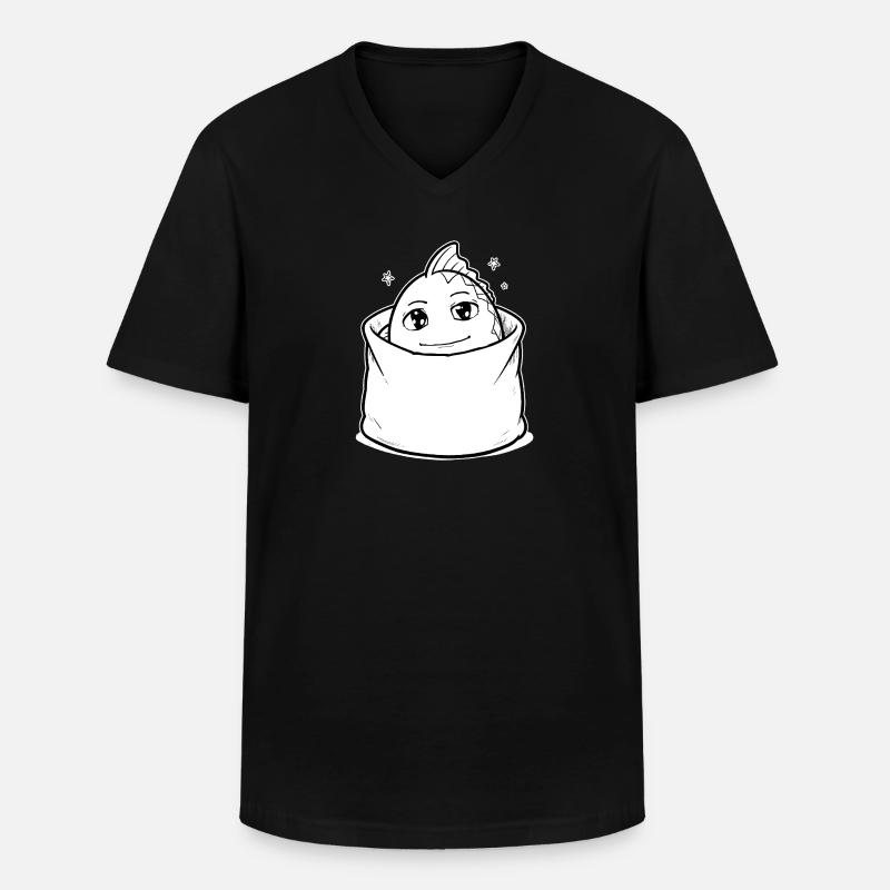 Fisch Tier Tasche - Männer-T-Shirt mit V-Ausschnitt - Schwarz